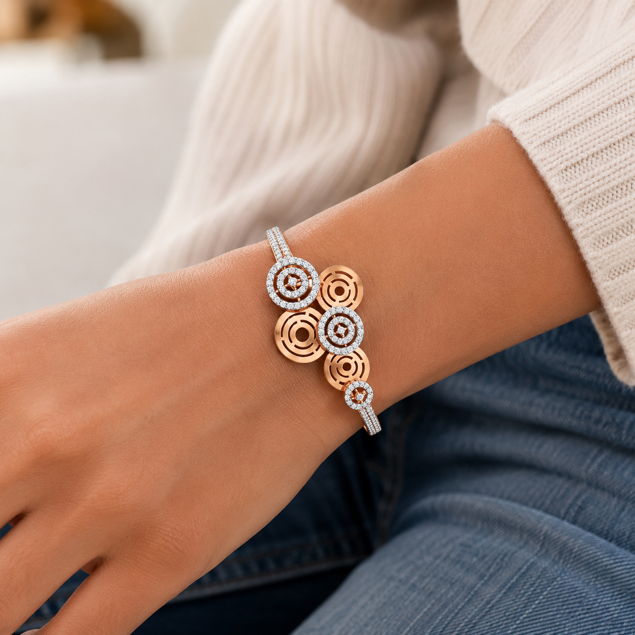 Circle Brilliance Diamond Bracelet - Image 4