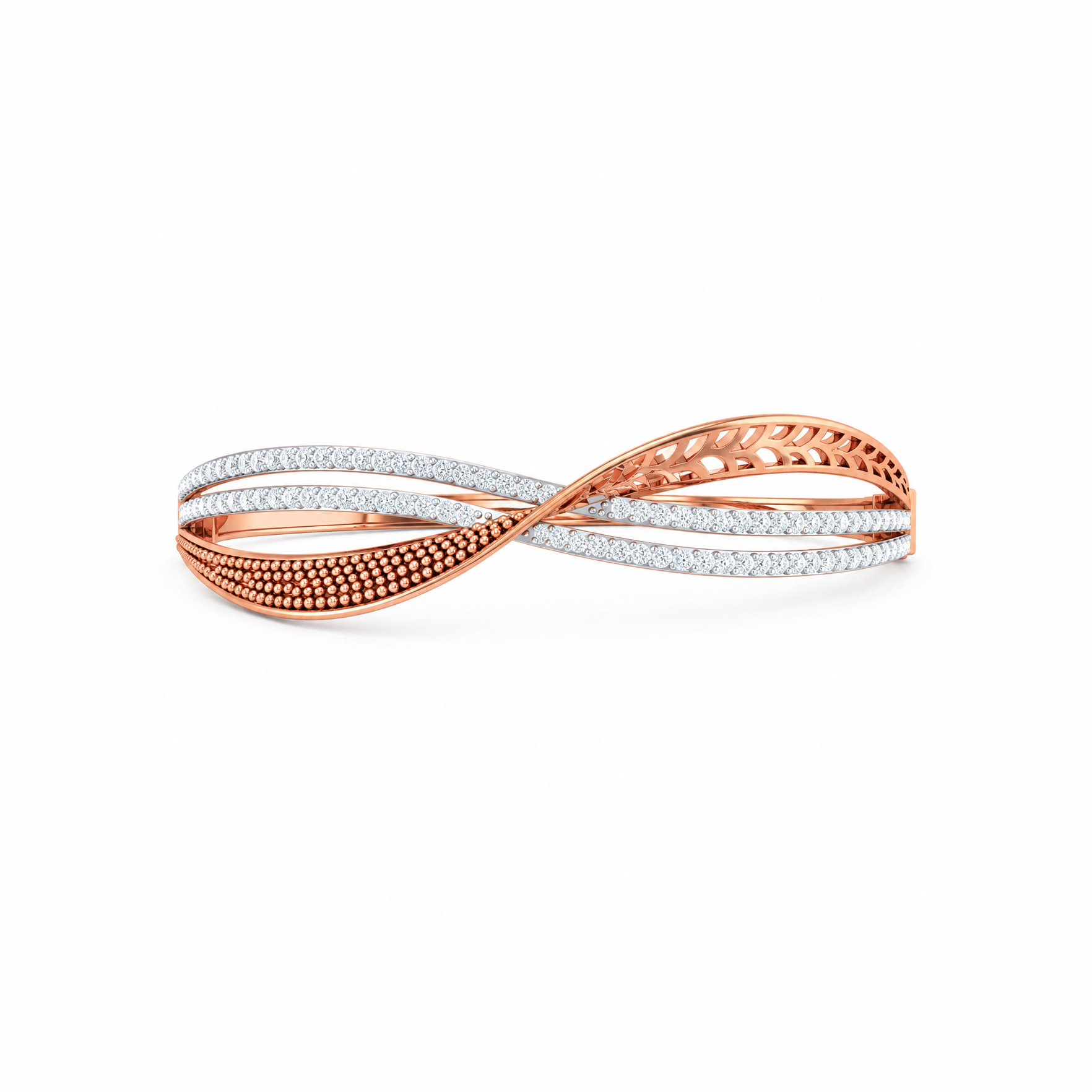 Twisted Elegance Diamond Bracelet - Image 2