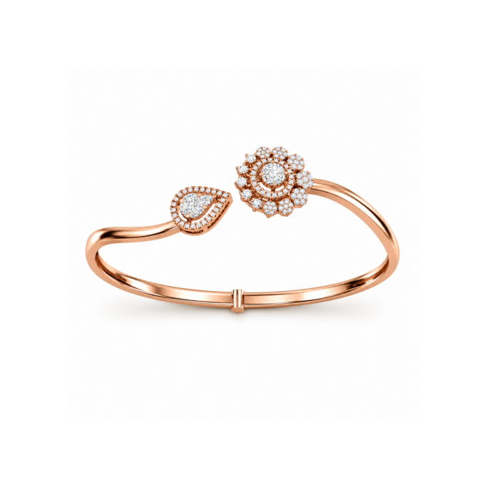 Gemstone Fusion Openable Bracelet