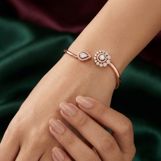 Gemstone Fusion Openable Bracelet