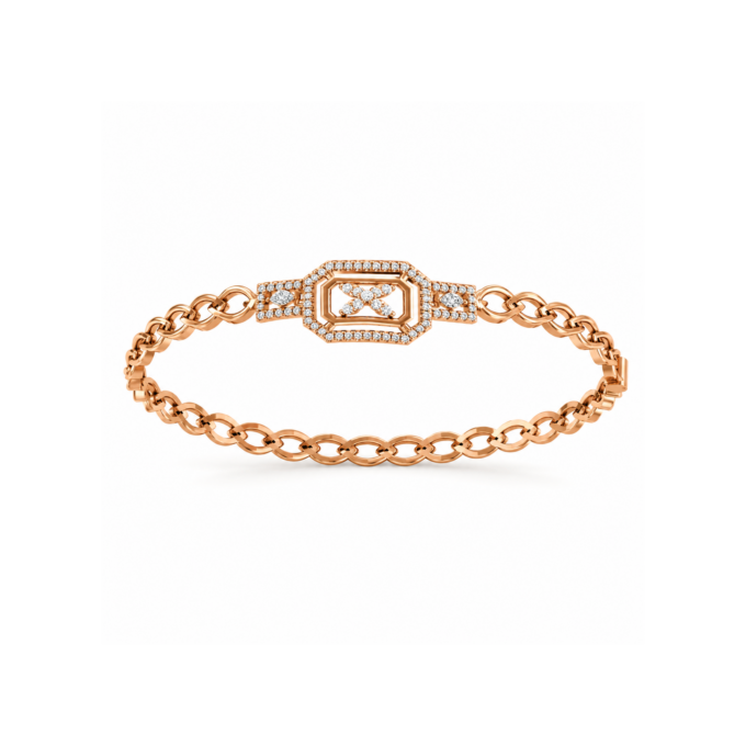 Hexagonal Elegance Diamond Bracelet
