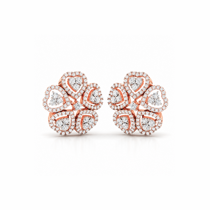 HEART CLUSTER EARRINGS