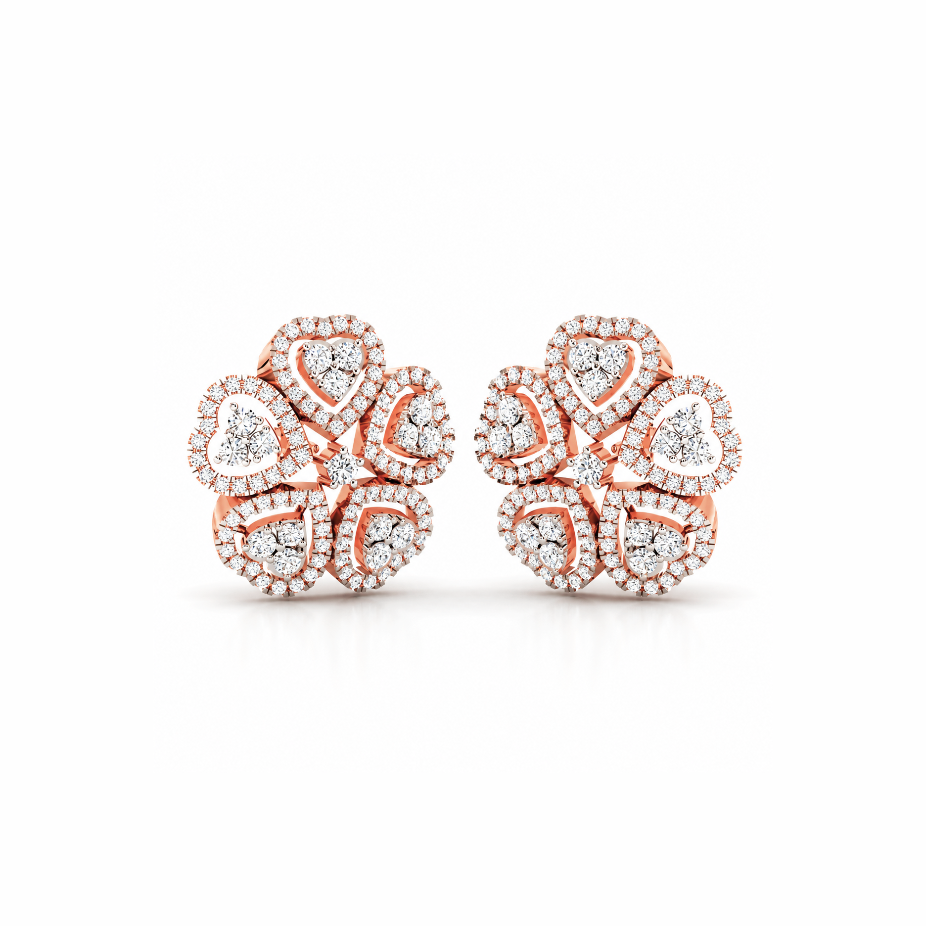 HEART CLUSTER EARRINGS