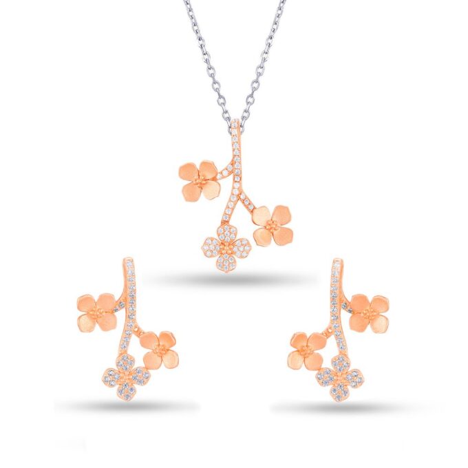 FLORAL BRILLIANCE PENDANT SET