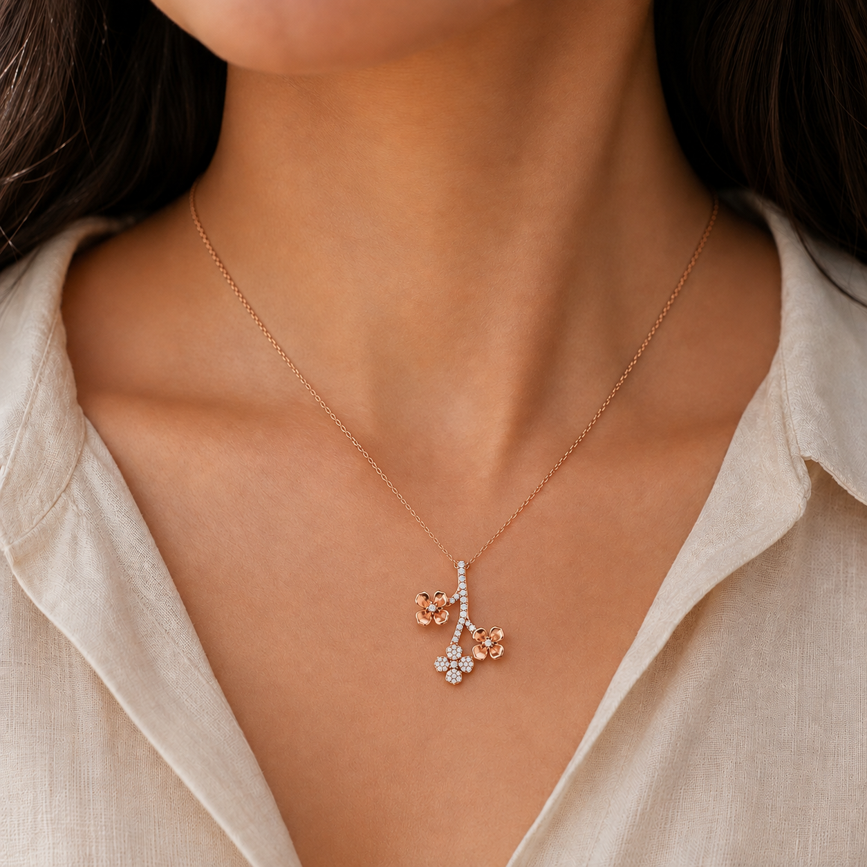 FLORAL BRILLIANCE PENDANT - Image 3