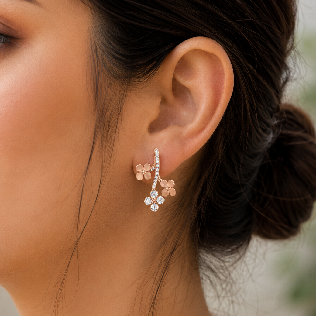FLORAL BRILLIANCE EARRINGS - Image 3