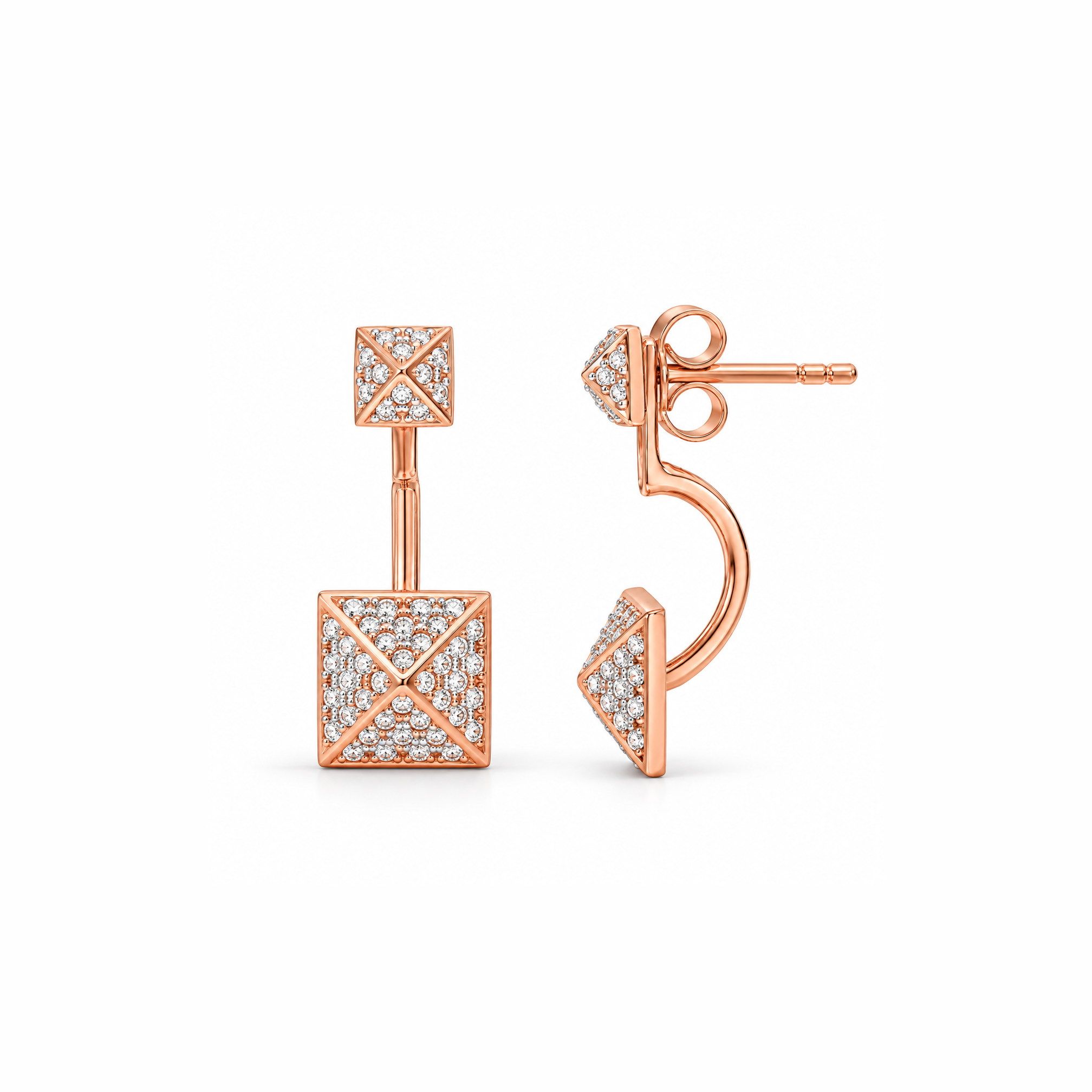 PYRAMID CASCADE EARRINGS