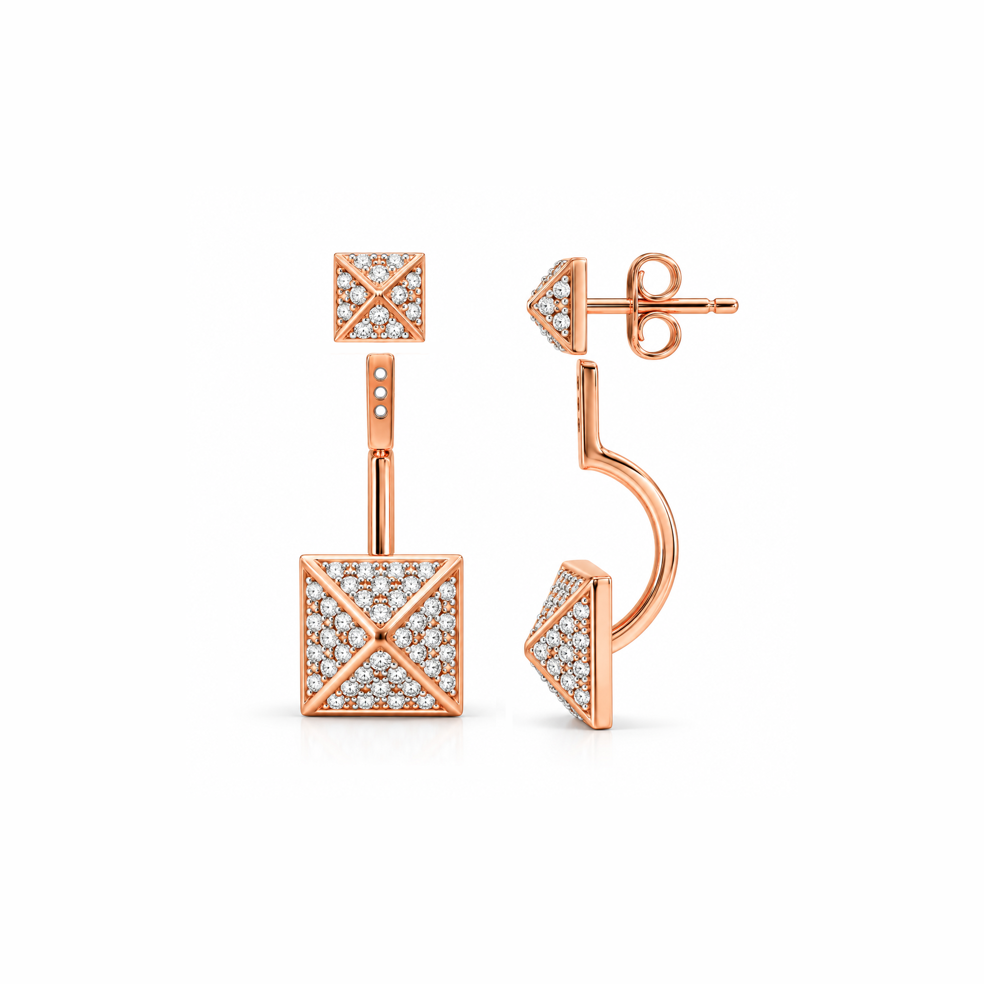 PYRAMID CASCADE EARRINGS - Image 3