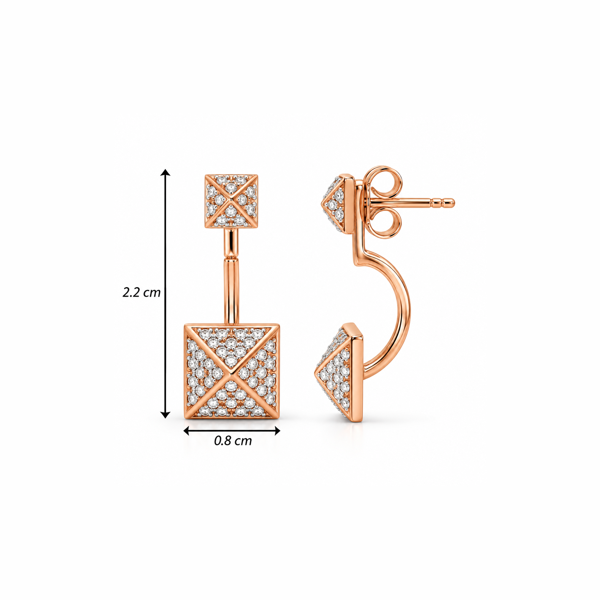 PYRAMID CASCADE EARRINGS - Image 4