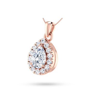 Elegant Pear Solitaire Diamond Pendant