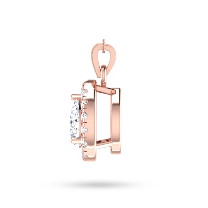 Elegant Pear Solitaire Diamond Pendant