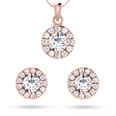Timeless Elegance Solitaire Pendant Set