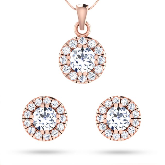 Timeless Elegance Solitaire Pendant Set