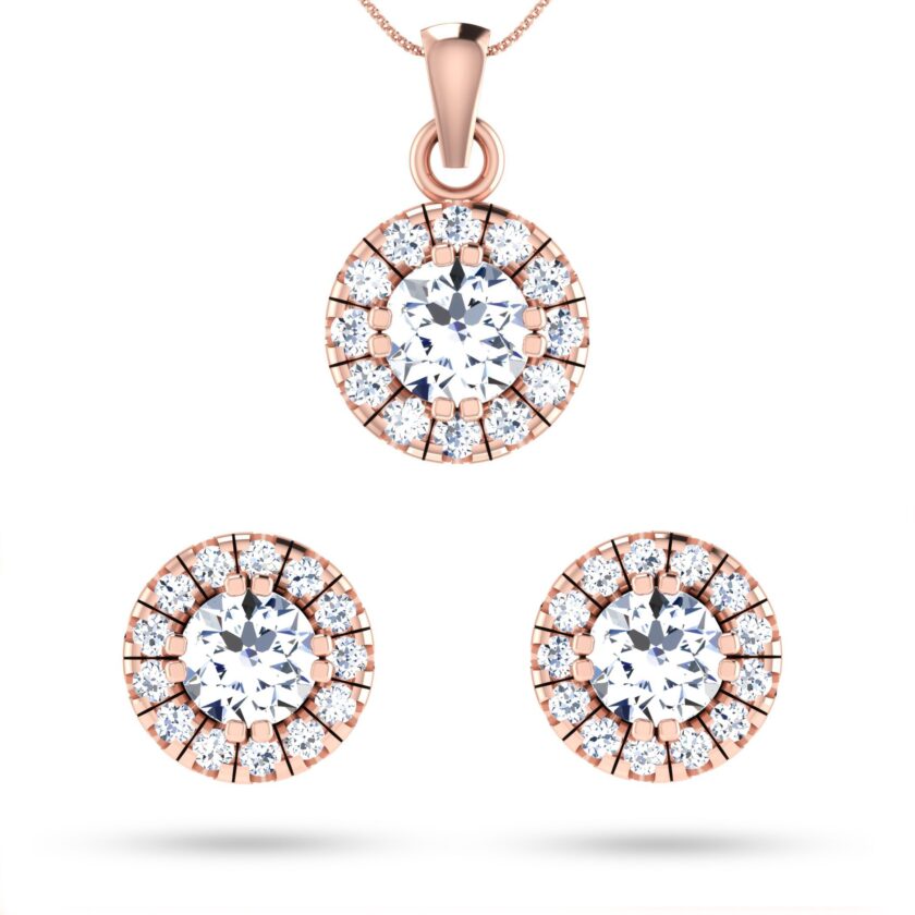 Timeless Elegance Solitaire Pendant Set