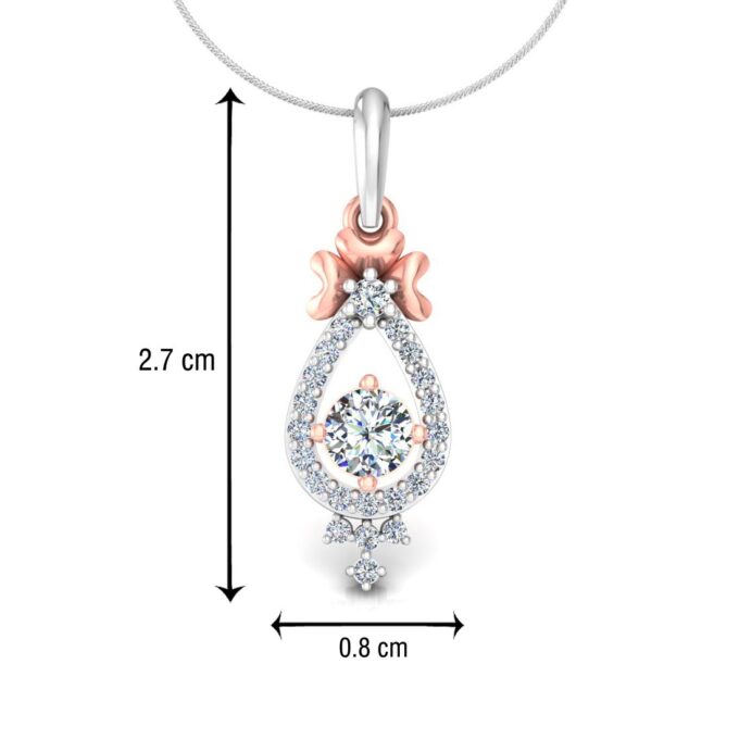 "Enchanted Bloom" Pear Diamond Solitaire Pendant Set