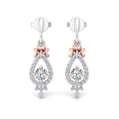 "Enchanted Bloom" Pear Diamond Earrings