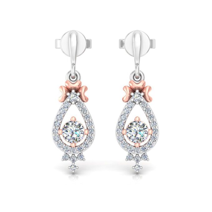 "Enchanted Bloom" Pear Diamond Earrings