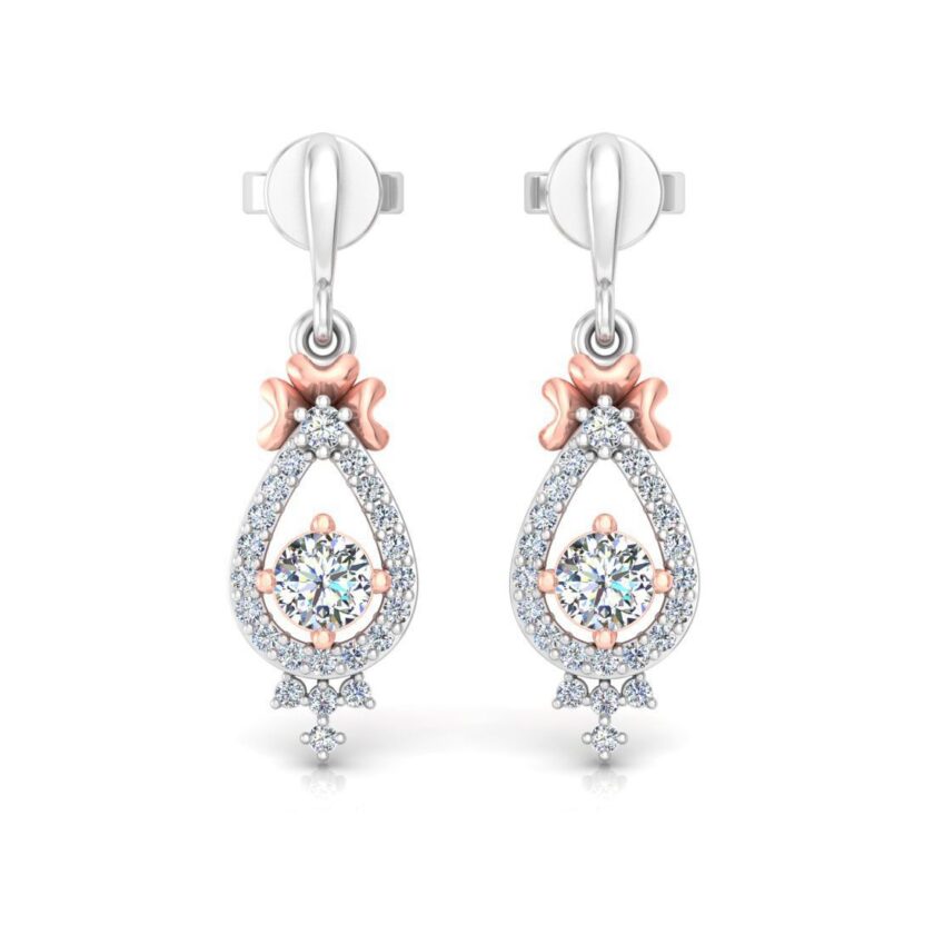 "Enchanted Bloom" Pear Diamond Solitaire Pendant Set - Image 6