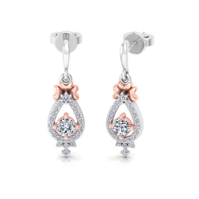 "Enchanted Bloom" Pear Diamond Solitaire Pendant Set