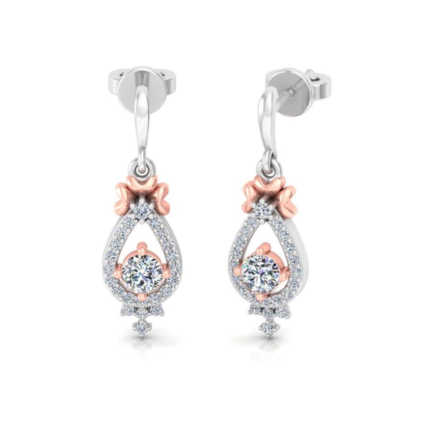 "Enchanted Bloom" Pear Diamond Solitaire Pendant Set - Image 7