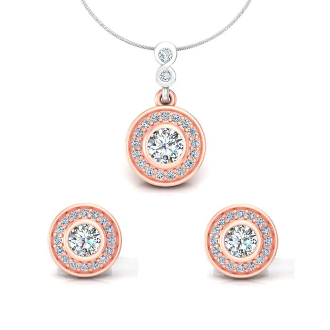 Elegance Solitaire Pendant Set