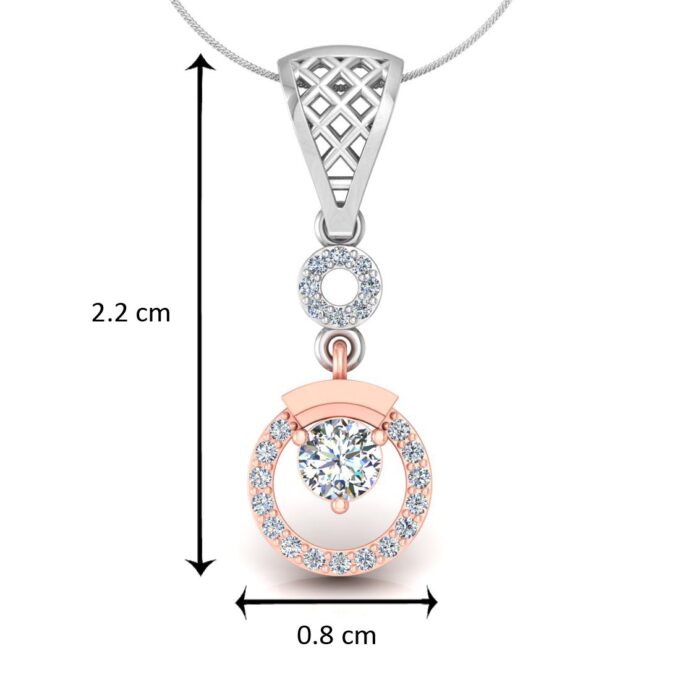 Twinkle Duo Twin Circle Diamond Solitaire Pendant Set