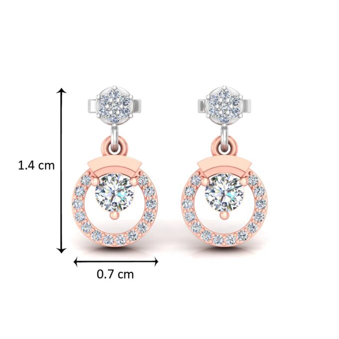 Twinkle Duo Twin Circle Diamond Solitaire Pendant Set