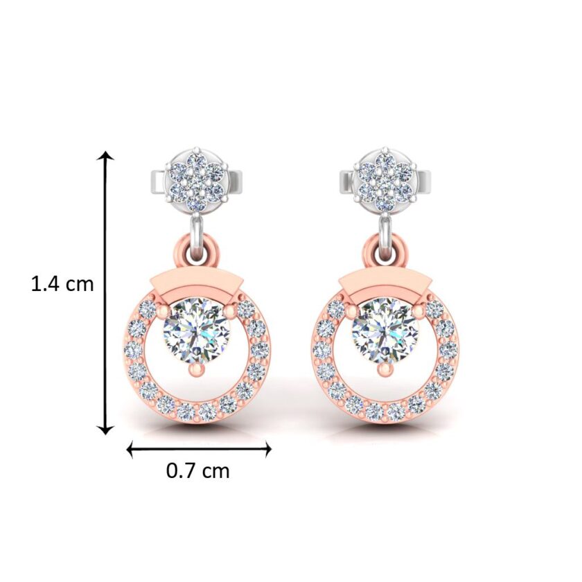 Twinkle Duo Twin Circle Diamond Solitaire Pendant Set - Image 9
