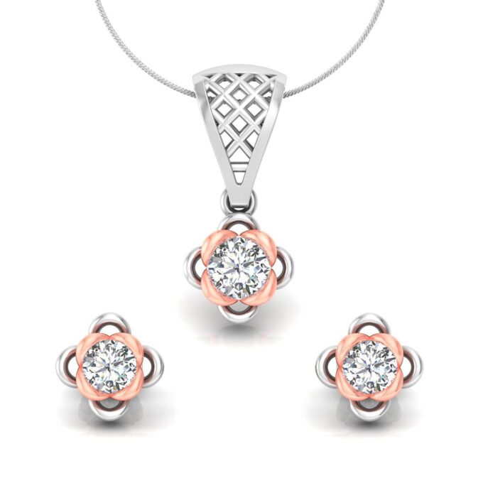 BLOSSOM FUSION SOLITAIRE PENDANT SET