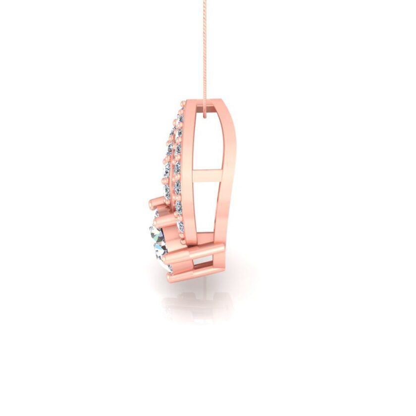 DIAMOND SOLITAIRE DROP PENDANT SET - Image 4