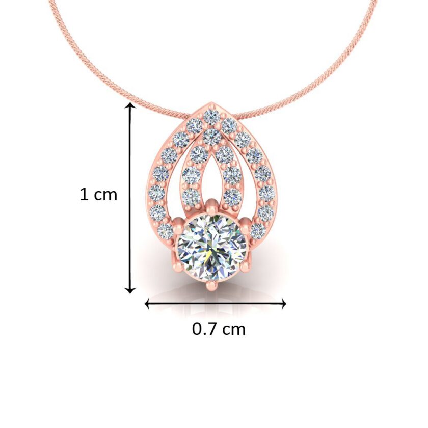 DIAMOND SOLITAIRE DROP PENDANT SET - Image 5