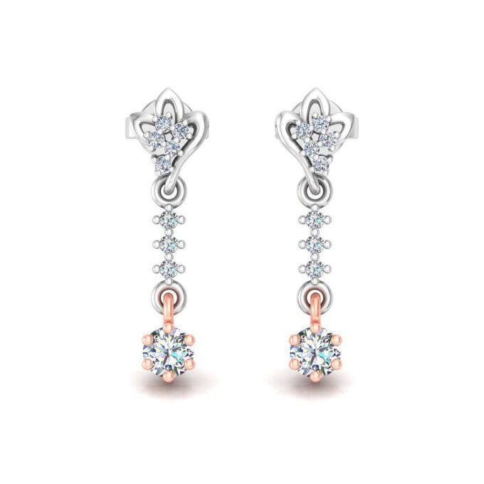 RADIANT FUSION DIAMOND DANGLING EARRINGS