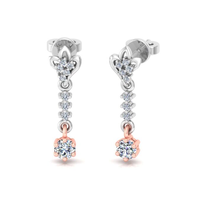 RADIANT FUSION DIAMOND DANGLING EARRINGS