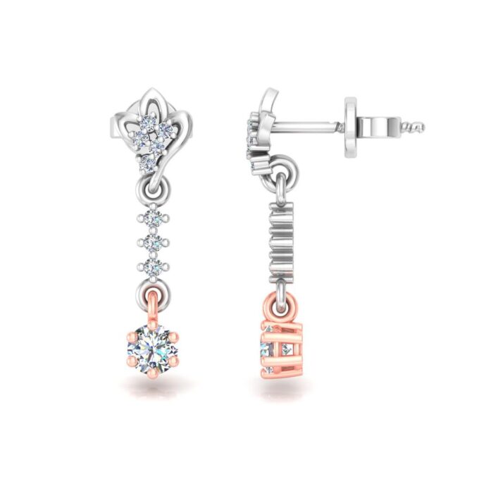 RADIANT FUSION DIAMOND DANGLING EARRINGS