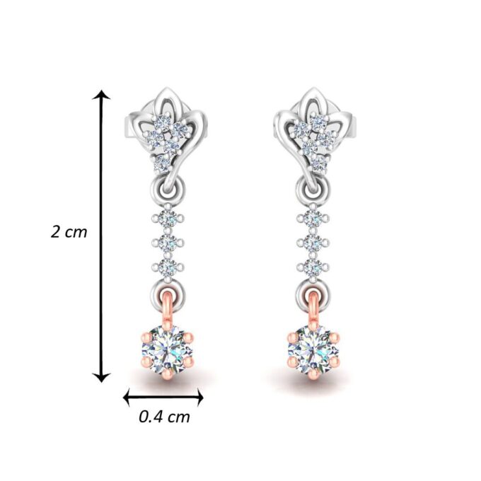 RADIANT FUSION DIAMOND DANGLING EARRINGS