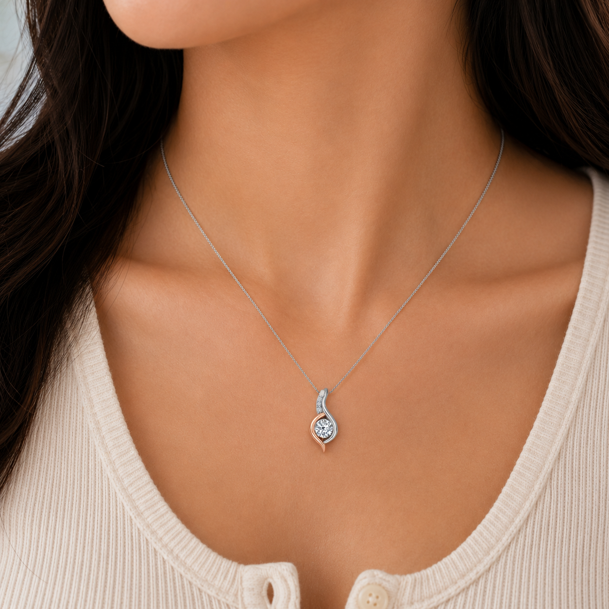 TIMELESS ELEGANCE SOLITAIRE PENDANT - Image 4