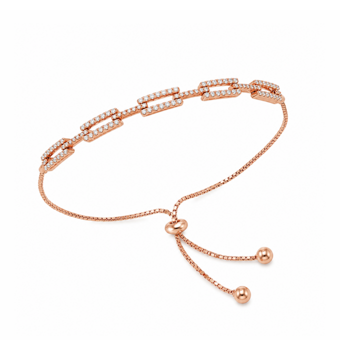 Diamond Elegance Bolo Bracelet