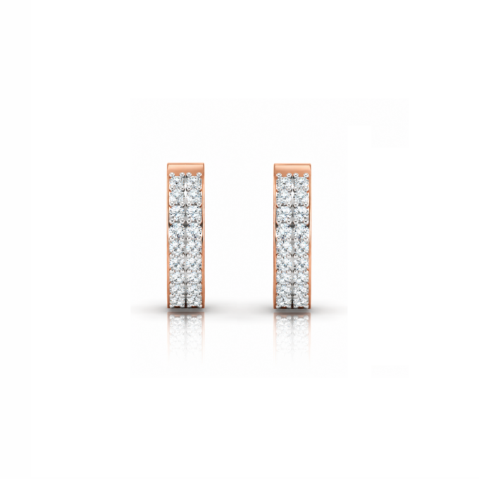 TWILIGHT FUSION DOUBLE LINE HOOP EARRINGS