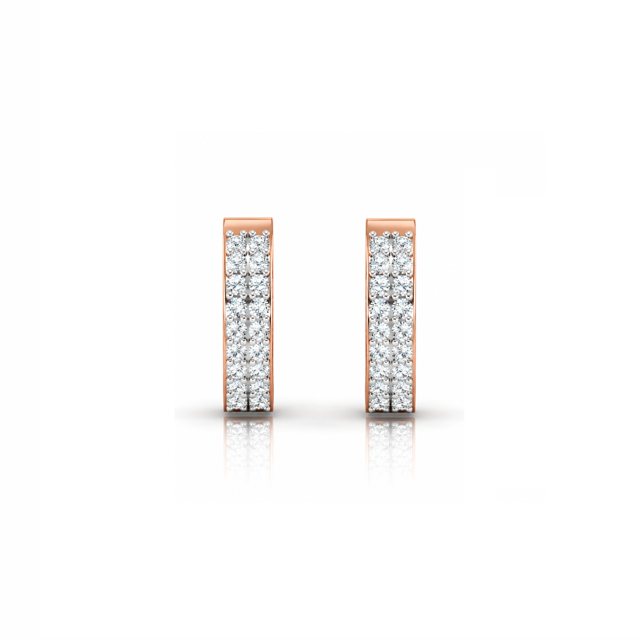 TWILIGHT FUSION DOUBLE LINE HOOP EARRINGS