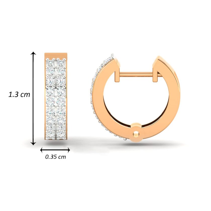 TWILIGHT FUSION DOUBLE LINE HOOP EARRINGS - Image 4