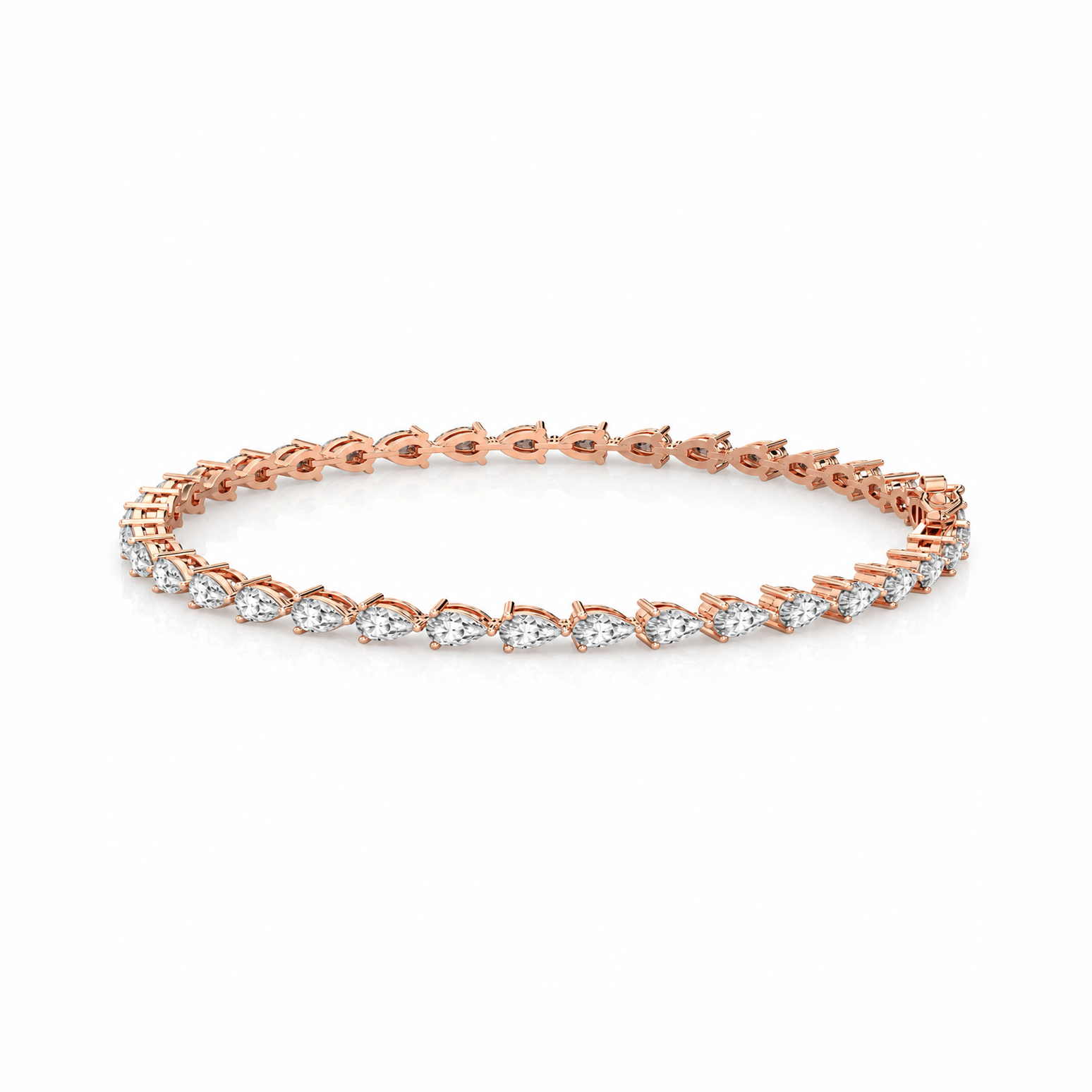 Contemporary Pear Cut Tennis Bracelet