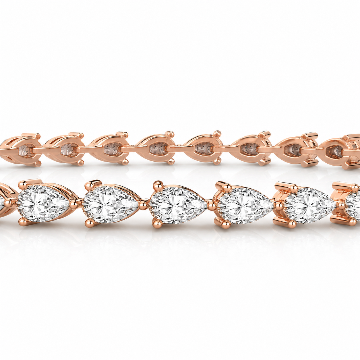 Contemporary Pear Cut Tennis Bracelet - Image 2