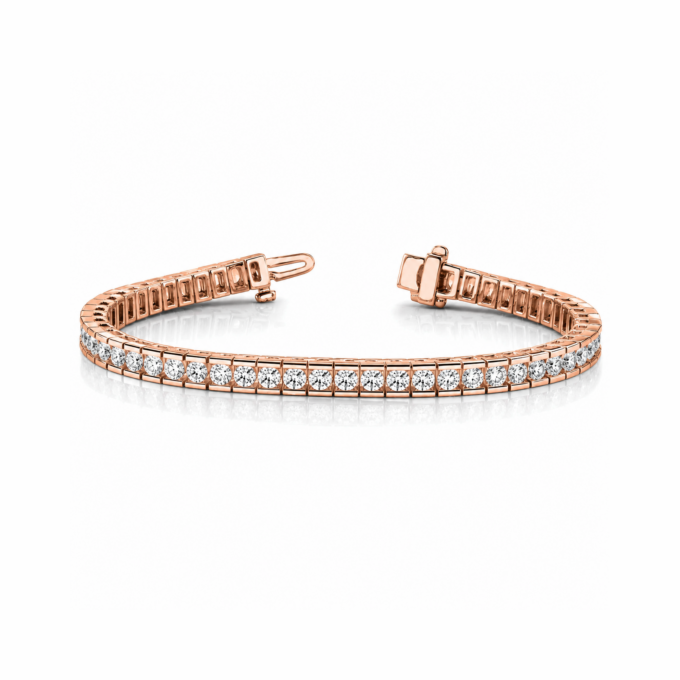 Modern Brilliance Round Diamond Tennis Bracelet
