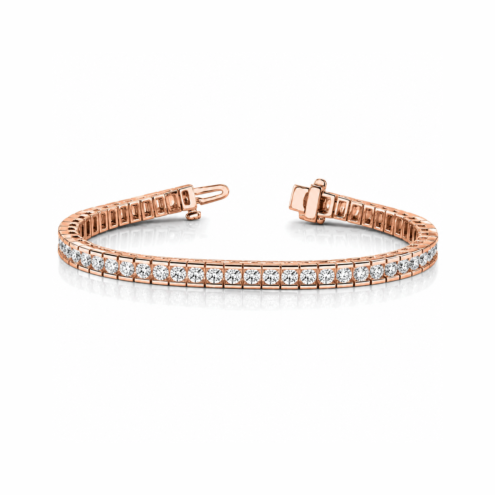 Modern Brilliance Round Diamond Tennis Bracelet