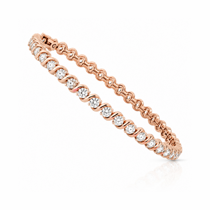 Sculpted Elegance Diamond Bracelet