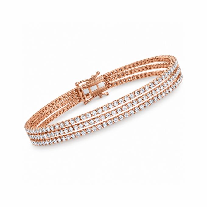 Triple Brilliance Diamond Tennis Bracelet