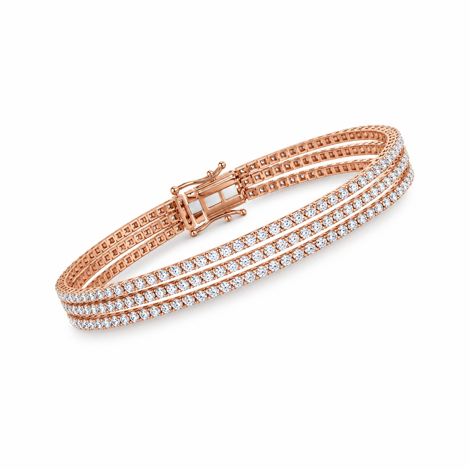 Triple Brilliance Diamond Tennis Bracelet