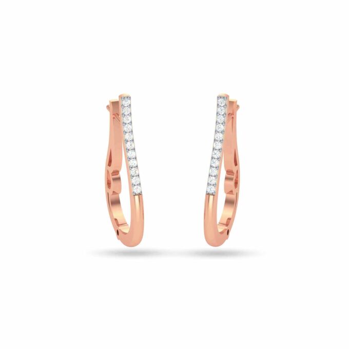 ETHEREAL FUSION SINGLE LINE HOOP EARRING