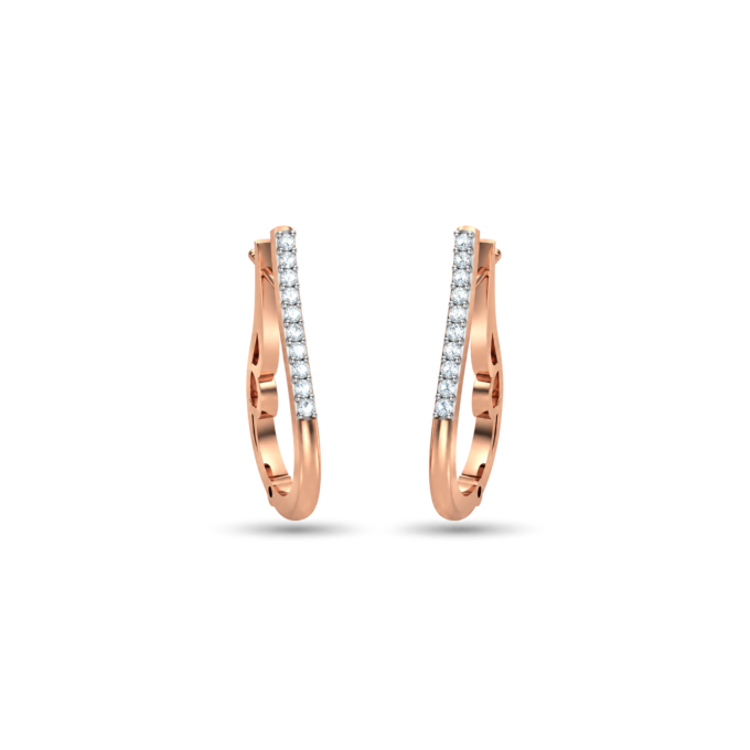 ETHEREAL FUSION SINGLE LINE HOOP EARRING