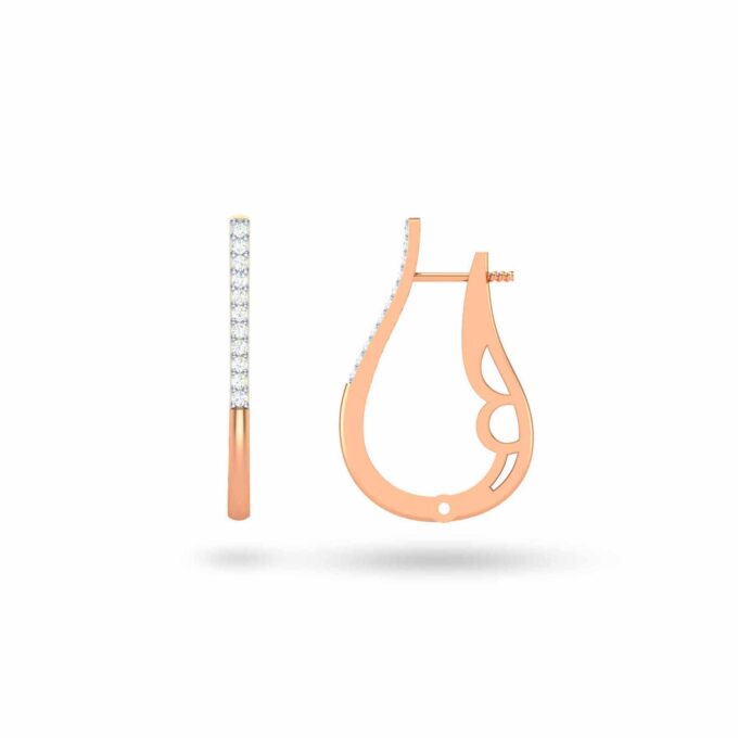 ETHEREAL FUSION SINGLE LINE HOOP EARRING